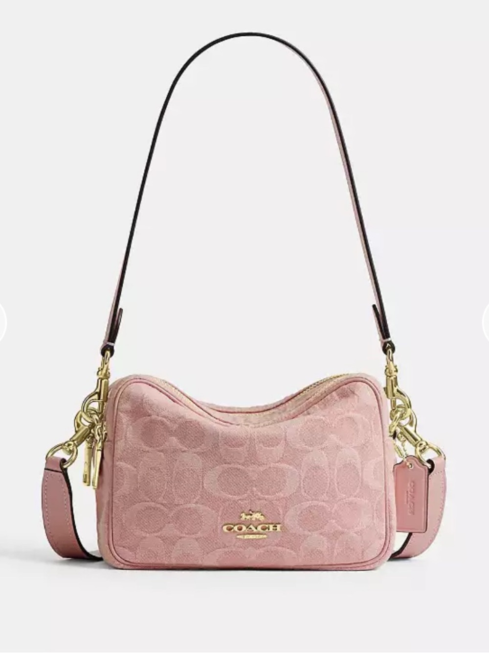 NWT💗Coach Mini Carey Crossbody Bag
Light Pink Signature Denim CEN19 Shoulder - Picture 3 of 11